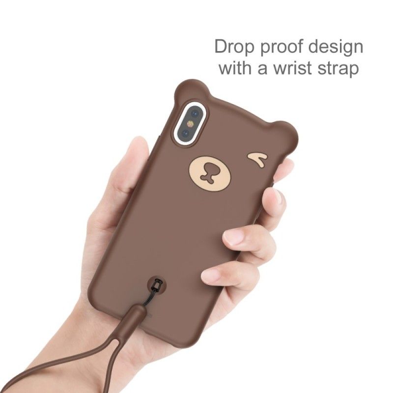 Cover for iPhone XS Sort Baseus Lille Bjørn