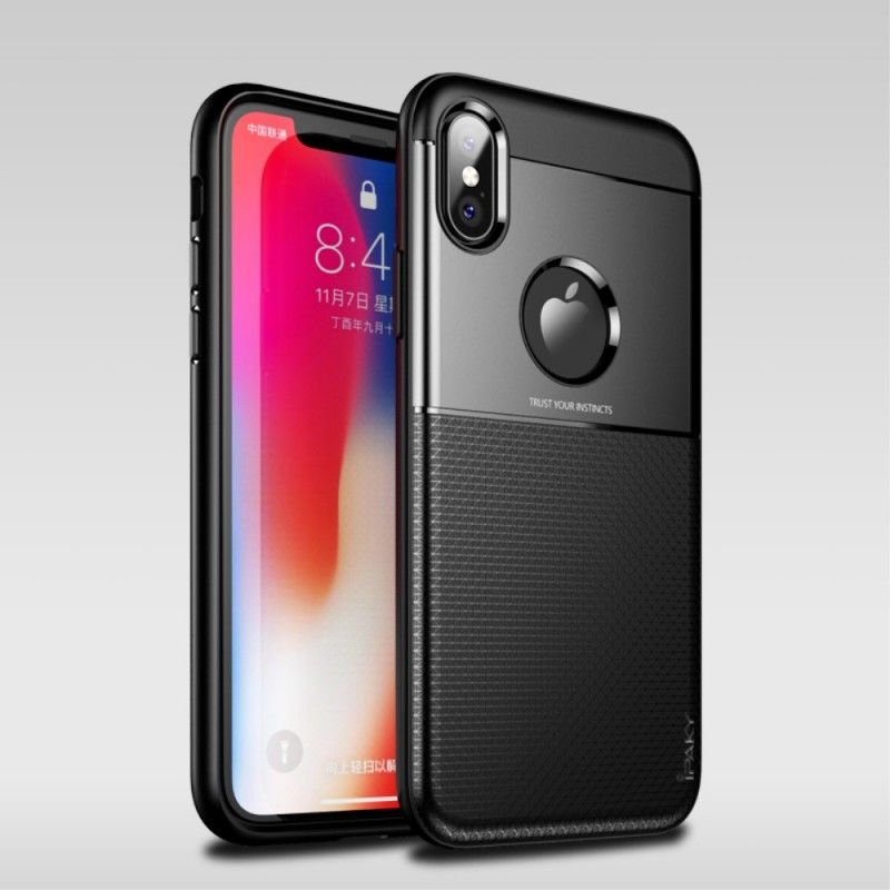 Cover iPhone XS Brun Ipaky Kulfiber