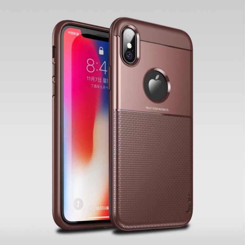 Cover iPhone XS Brun Ipaky Kulfiber