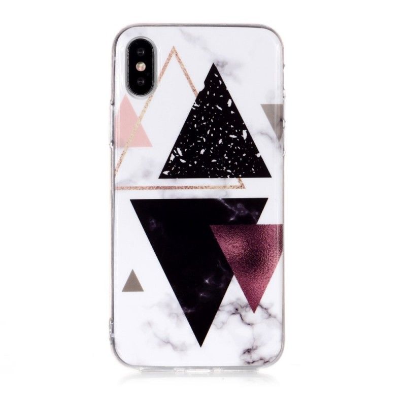 Cover iPhone XS Diamantdesign Marmor