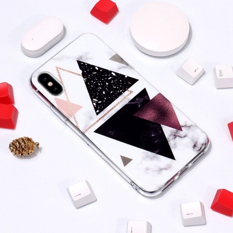 Cover iPhone XS Diamantdesign Marmor