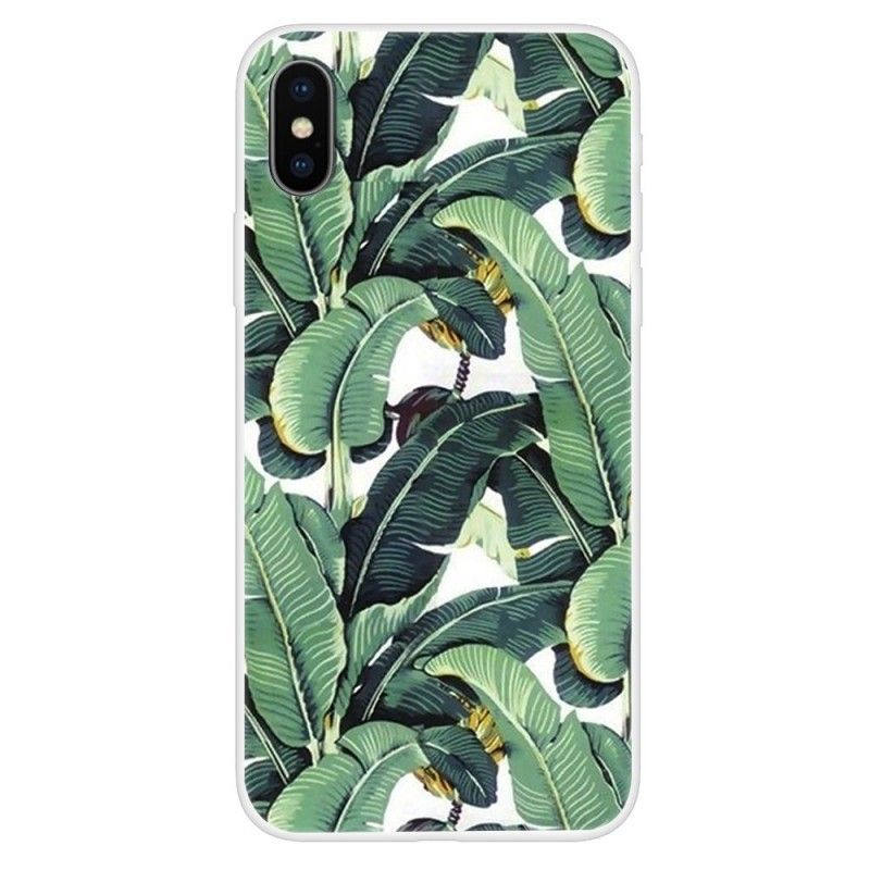 Cover iPhone XS Gennemsigtige Flere Grønne Blade