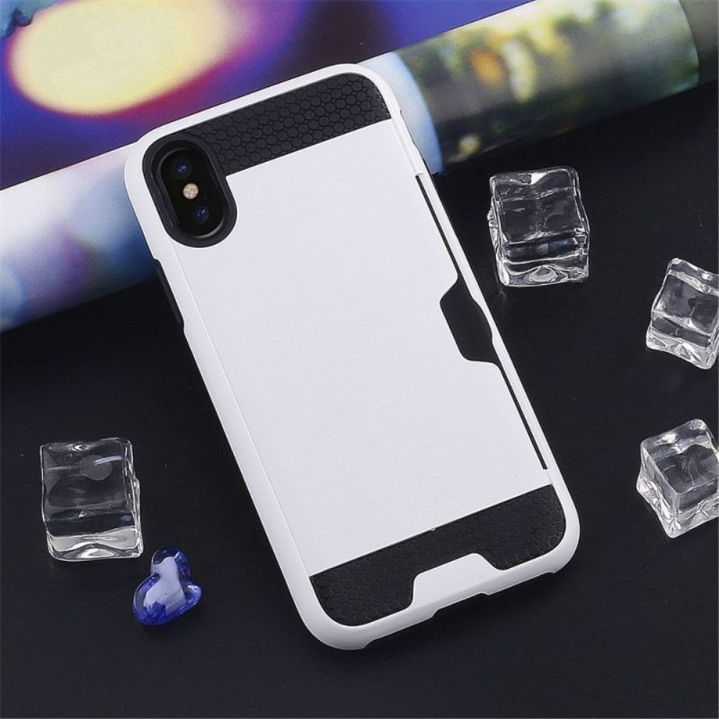 Cover iPhone XS Hvid Stiv Kortholder