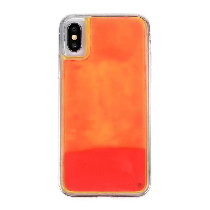 Cover iPhone XS Orange Mobilcover Lysende