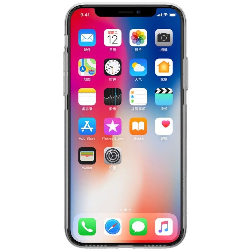 Cover iPhone XS Sort Gennemsigtig Nillkin