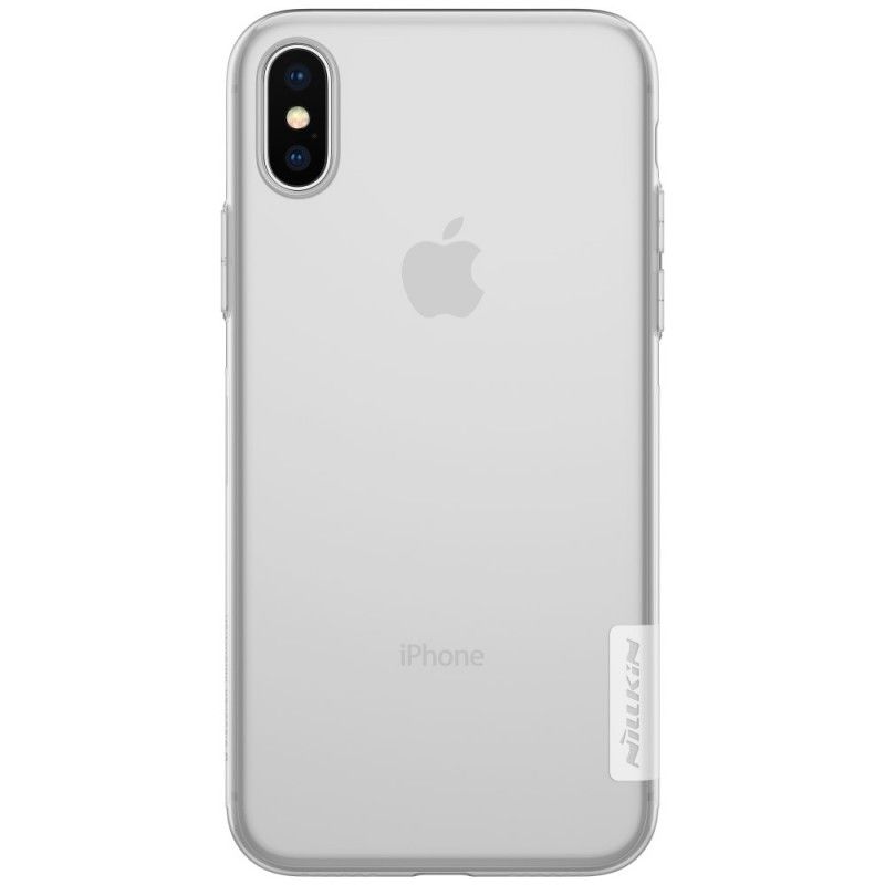 Cover iPhone XS Sort Gennemsigtig Nillkin