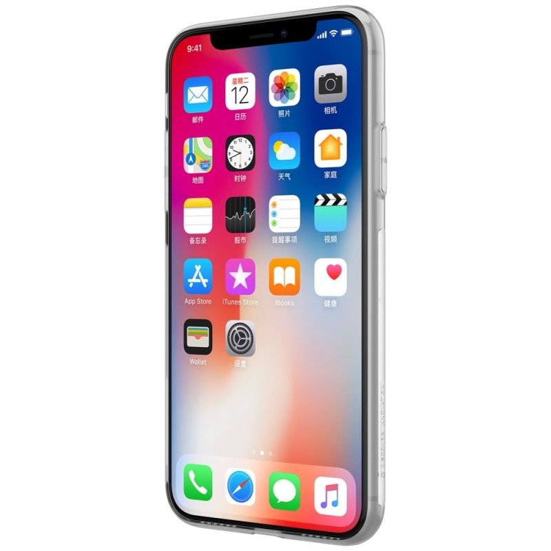 Cover iPhone XS Sort Gennemsigtig Nillkin