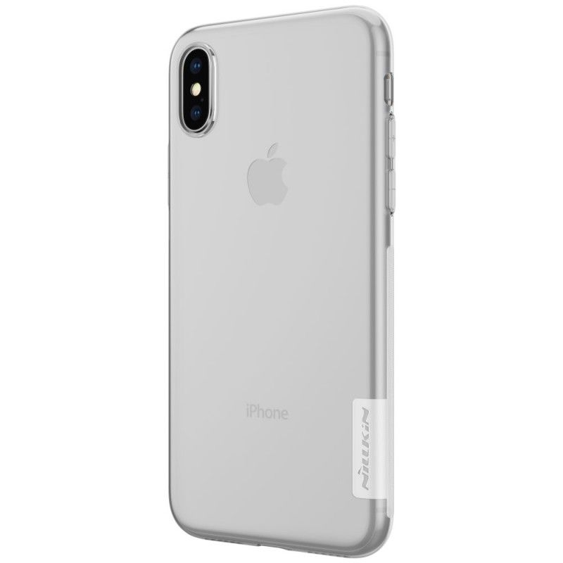 Cover iPhone XS Sort Gennemsigtig Nillkin