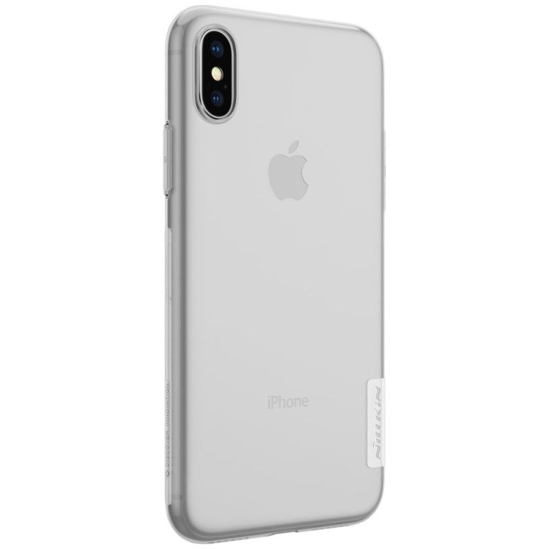 Cover iPhone XS Sort Gennemsigtig Nillkin