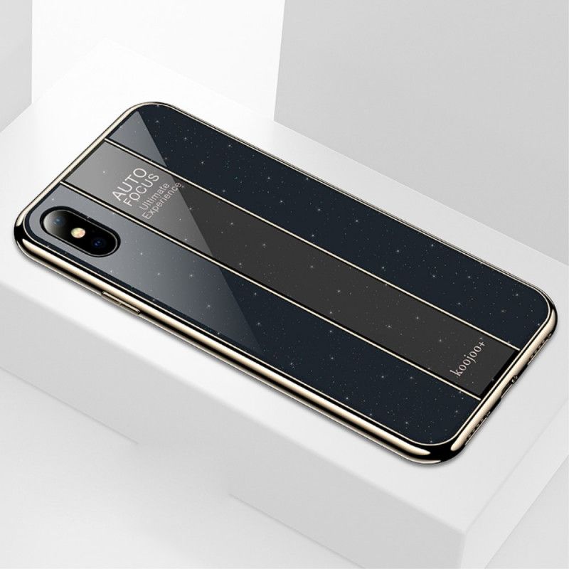 Cover iPhone XS Sort Luksus Hybrid Beskyttelse