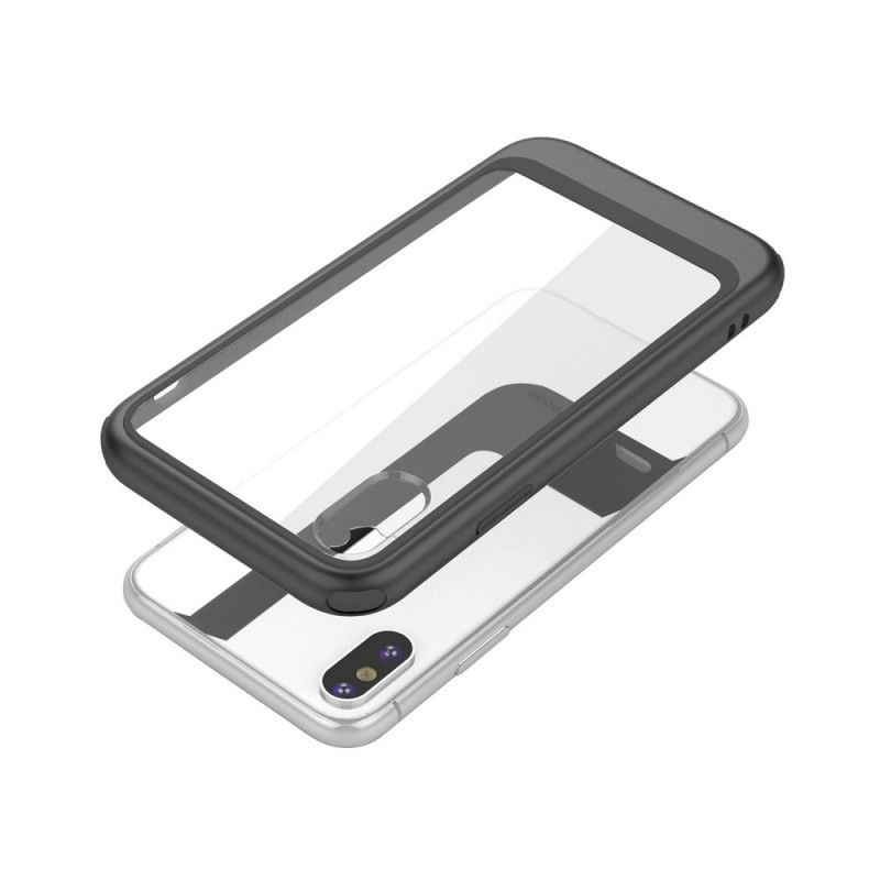 Cover iPhone XS Sort Transparent Aftagelig