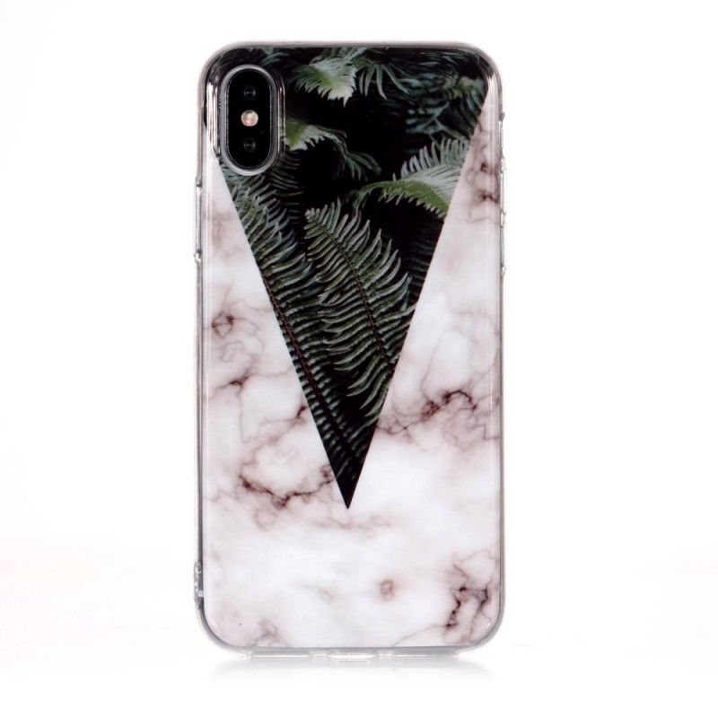 Cover iPhone XS Sort Trekantet Marmor Beskyttelse