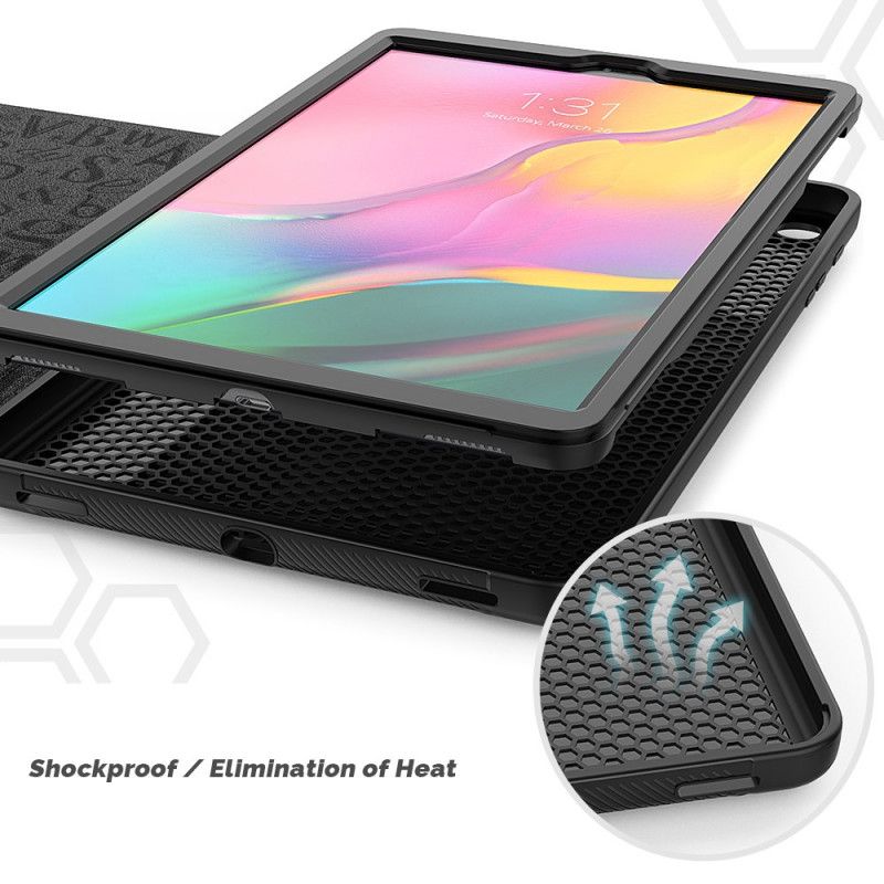 Case Etui Samsung Galaxy Tab A 10.1 (2019) Sort Magnetisk Multi-Vinkel Støtte