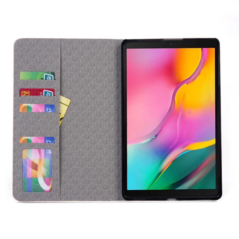 Etui Samsung Galaxy Tab A 10.1 (2019) Grå Vintage Kort