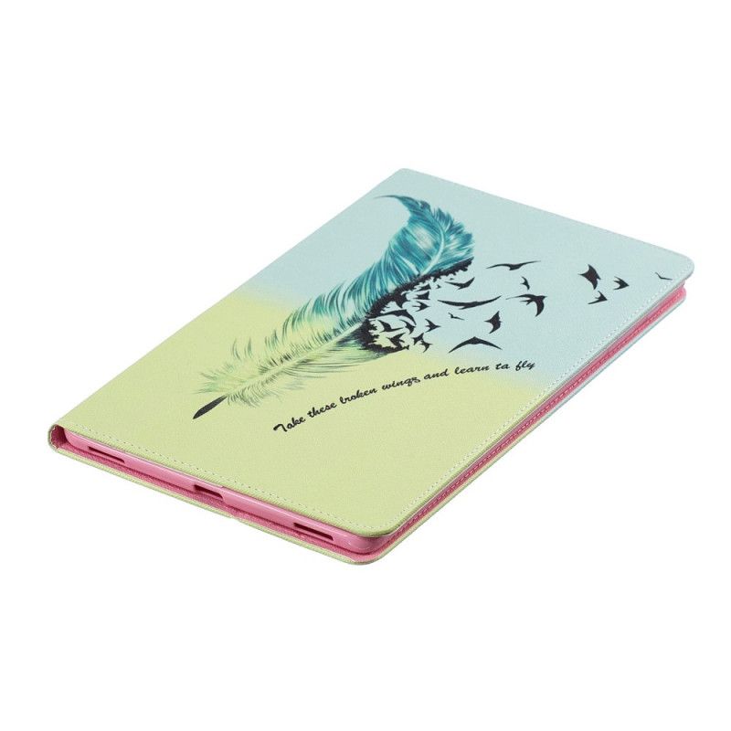 Etui Samsung Galaxy Tab A 10.1 (2019) Lær At Flyve Fjer Original