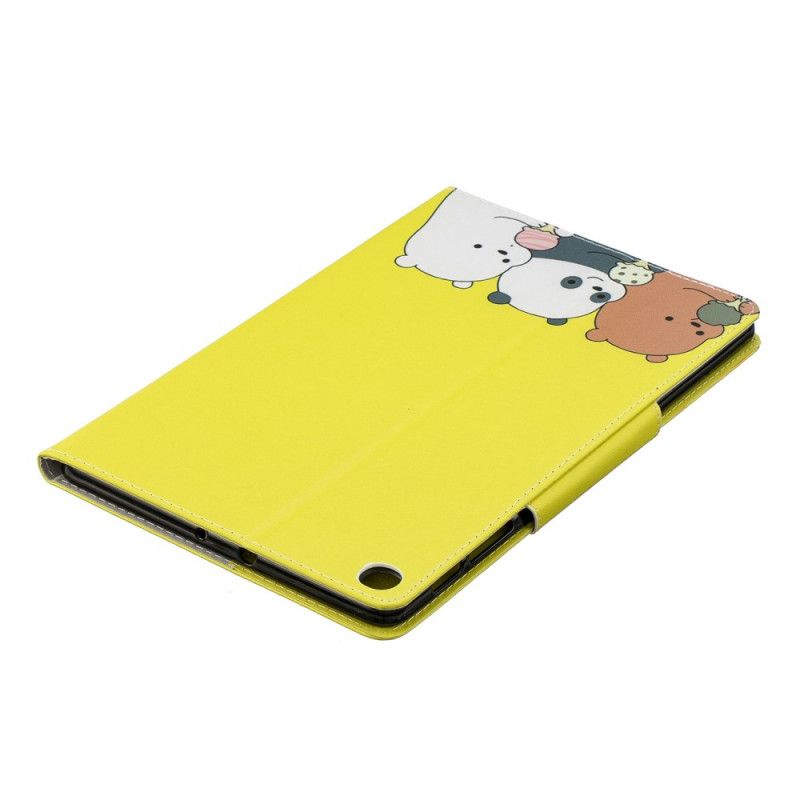 Flip Cover Læder for Samsung Galaxy Tab A 10.1 (2019) Bjørn Og Panda Femoir Design