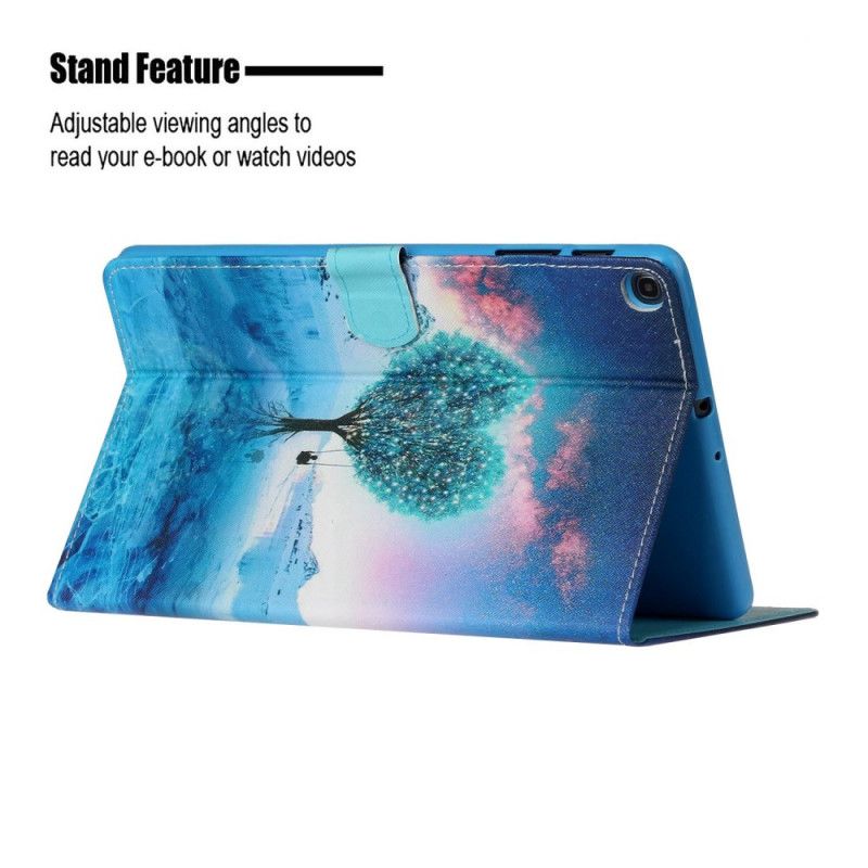 Flip Cover Læder for Samsung Galaxy Tab A 10.1 (2019) Hjertetræ