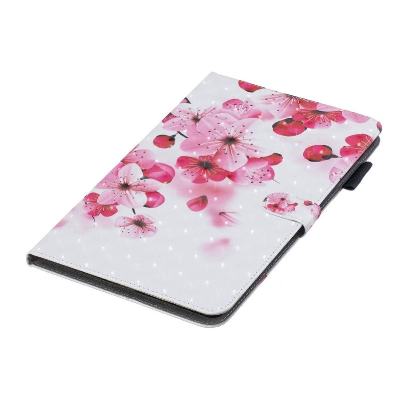 Flip Cover Læder for Samsung Galaxy Tab A 10.1 (2019) Hvid Blomsteropdagelse