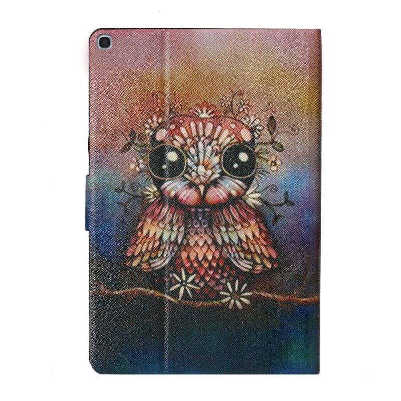 Flip Cover Læder for Samsung Galaxy Tab A 10.1 (2019) Kunstnerisk Ugle