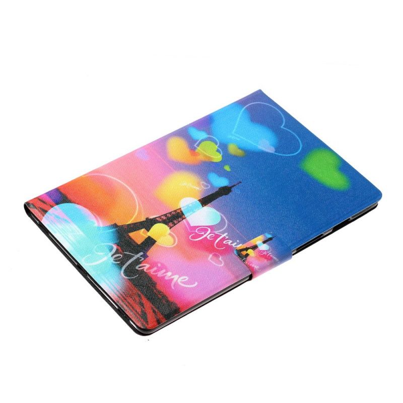 Flip Cover Læder for Samsung Galaxy Tab A 10.1 (2019) Paris. Jeg Elsker Dig