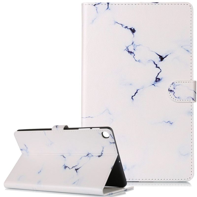 Flip Cover Læder for Samsung Galaxy Tab A 10.1 (2019) Sort Marmorafvisning