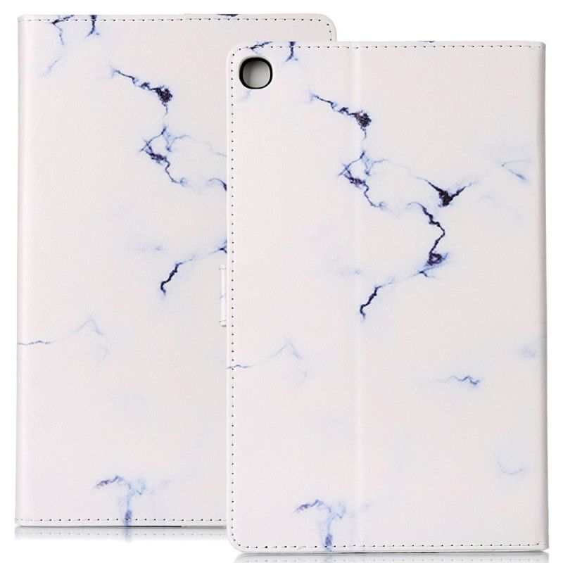 Flip Cover Læder for Samsung Galaxy Tab A 10.1 (2019) Sort Marmorafvisning