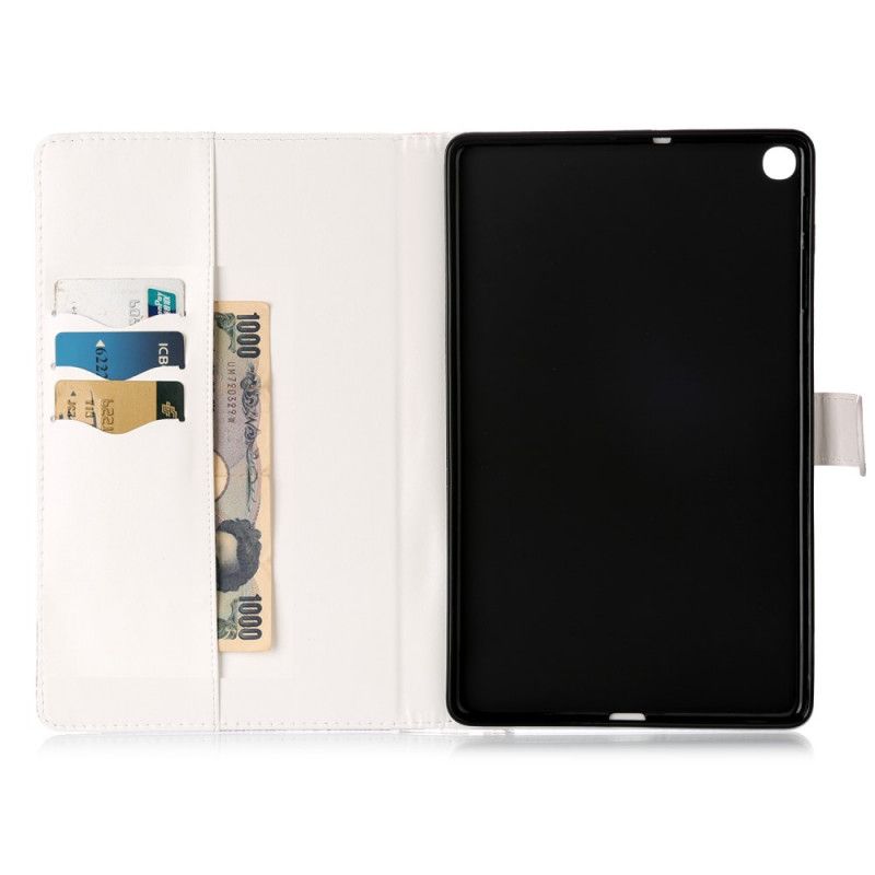 Flip Cover Læder for Samsung Galaxy Tab A 10.1 (2019) Sort Marmorafvisning