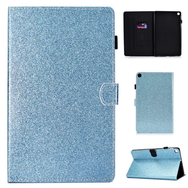 Flip Cover Læder for Samsung Galaxy Tab A 10.1 (2019) Sort Pailletter