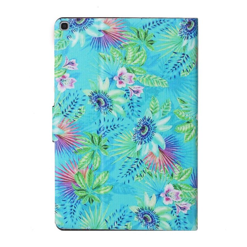 Flip Cover Læder Samsung Galaxy Tab A 10.1 (2019) Blomster Og Blade Beskyttelse