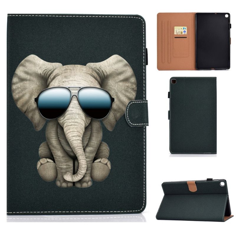 Flip Cover Læder Samsung Galaxy Tab A 10.1 (2019) Elefant Inkognito