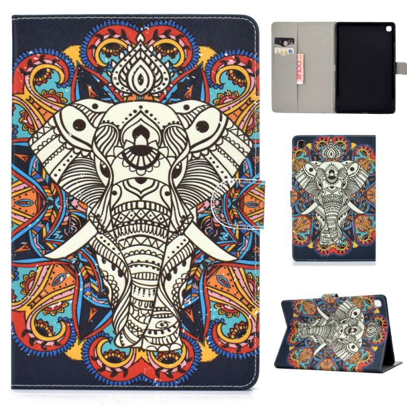 Flip Cover Læder Samsung Galaxy Tab A 10.1 (2019) Elefant Kunst Beskyttelse