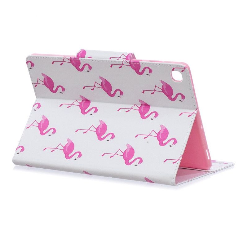 Flip Cover Læder Samsung Galaxy Tab A 10.1 (2019) Flamingoer