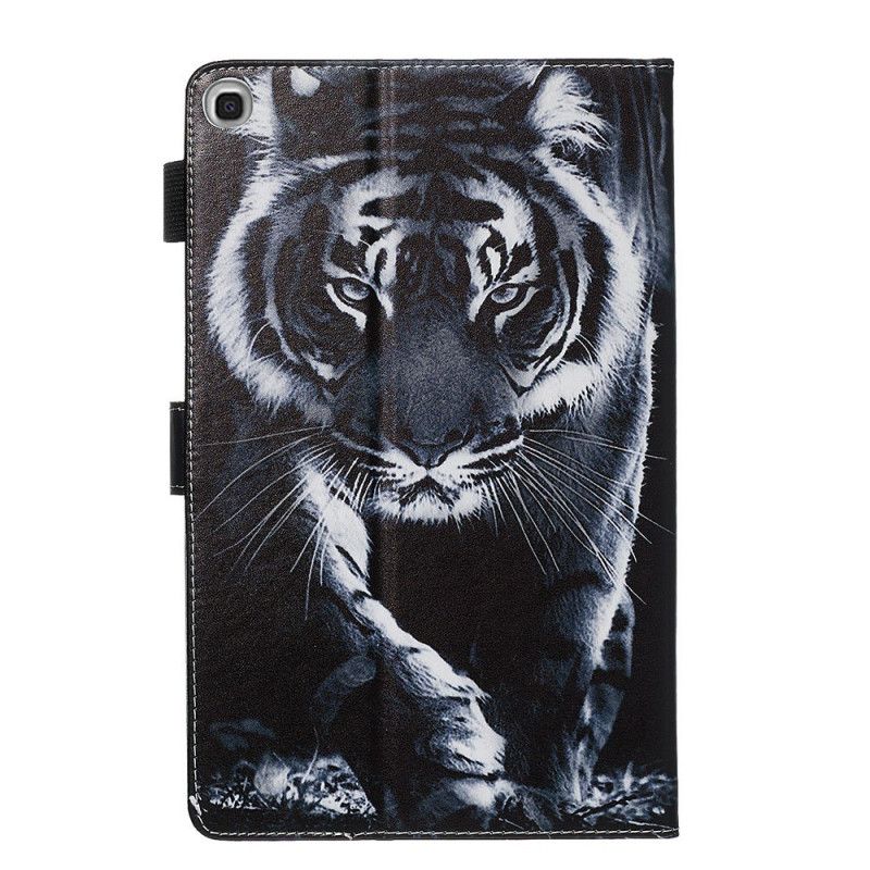 Flip Cover Læder Samsung Galaxy Tab A 10.1 (2019) Grå Tigerserie Original