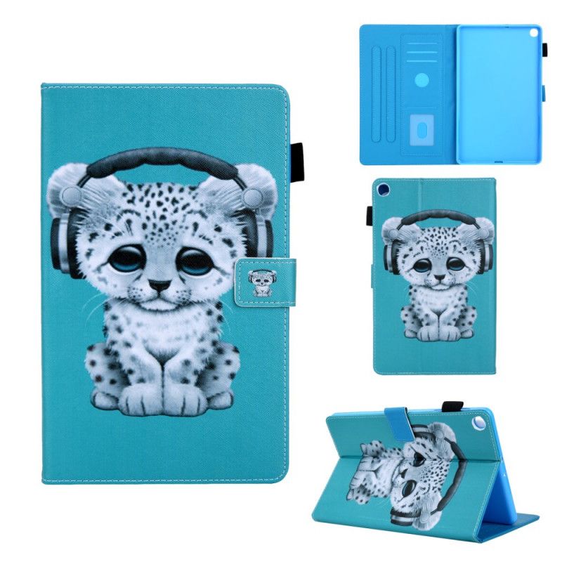 Flip Cover Læder Samsung Galaxy Tab A 10.1 (2019) Leopardmusik