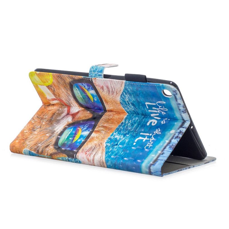 Flip Cover Læder Samsung Galaxy Tab A 10.1 (2019) Livet Er Kort