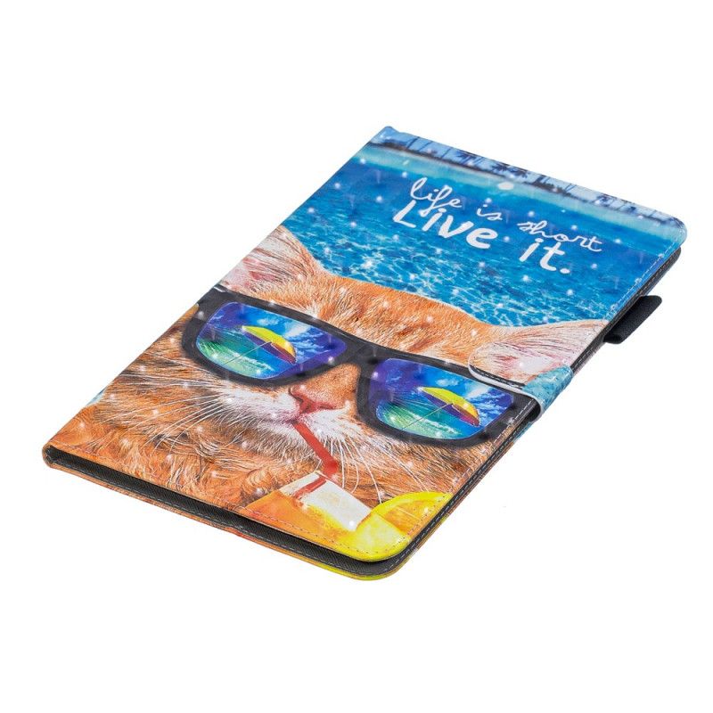 Flip Cover Læder Samsung Galaxy Tab A 10.1 (2019) Livet Er Kort