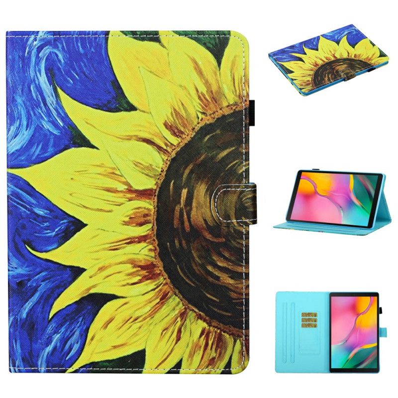 Flip Cover Læder Samsung Galaxy Tab A 10.1 (2019) Malet Solsikke Original