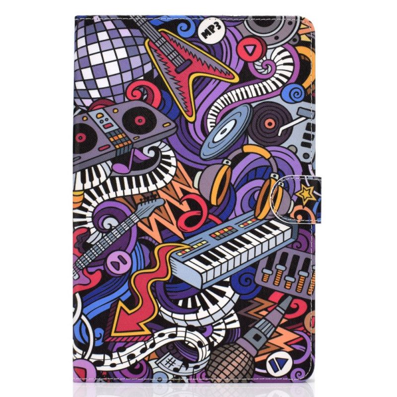 Flip Cover Læder Samsung Galaxy Tab A 10.1 (2019) Musik