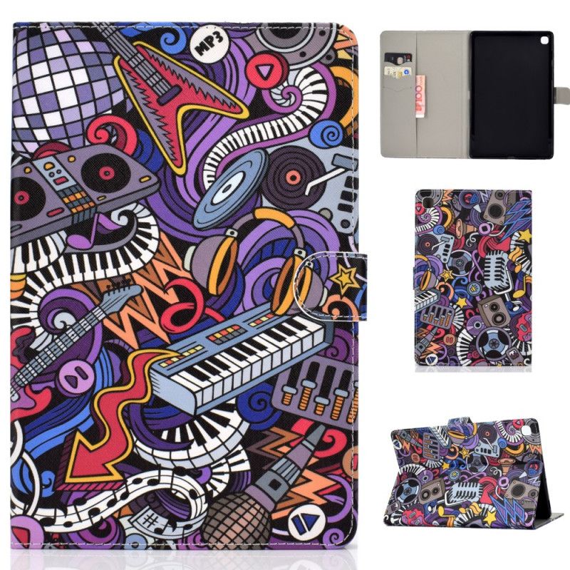 Flip Cover Læder Samsung Galaxy Tab A 10.1 (2019) Musik