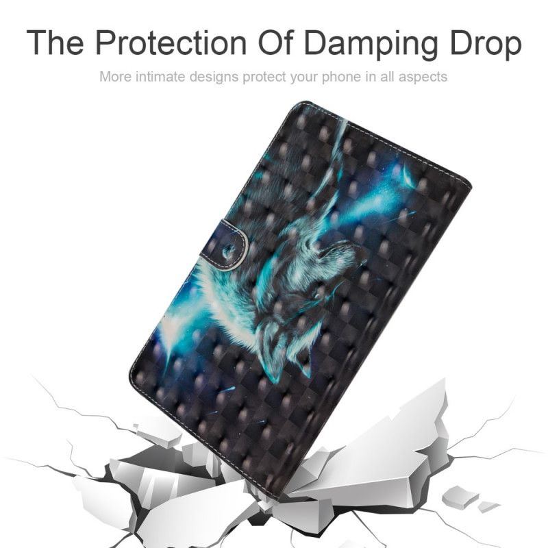 Flip Cover Læder Samsung Galaxy Tab A 10.1 (2019) Vild Ulv