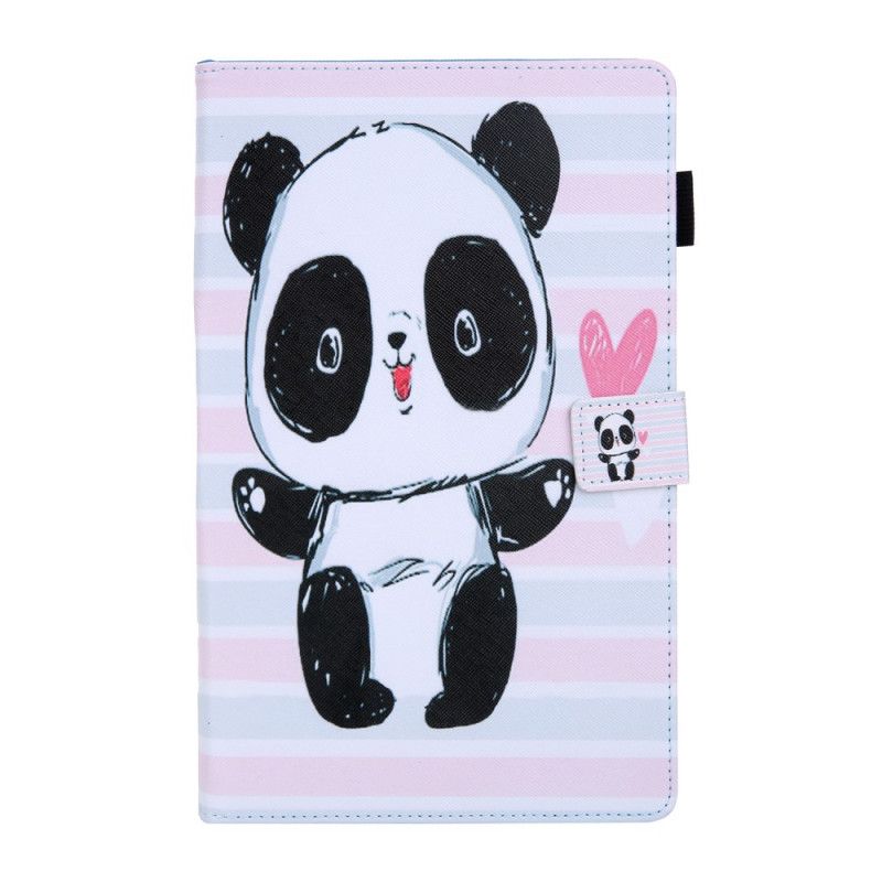 Flip Cover Samsung Galaxy Tab A 10.1 (2019) Hvid Mobilcover Kun Pandaer