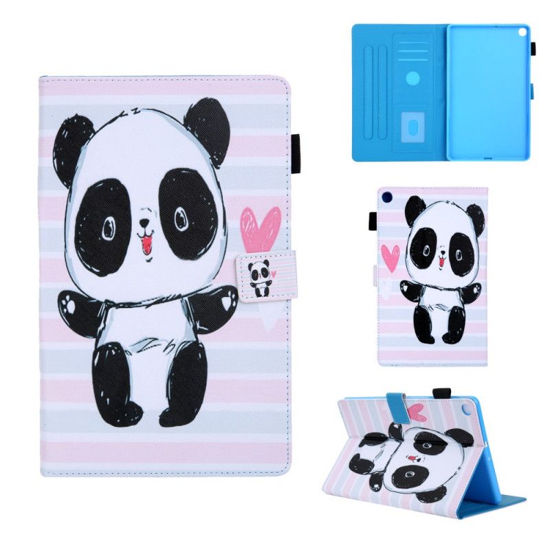 Flip Cover Samsung Galaxy Tab A 10.1 (2019) Hvid Mobilcover Kun Pandaer