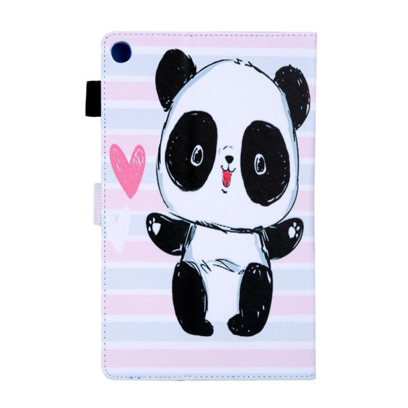 Flip Cover Samsung Galaxy Tab A 10.1 (2019) Hvid Mobilcover Kun Pandaer