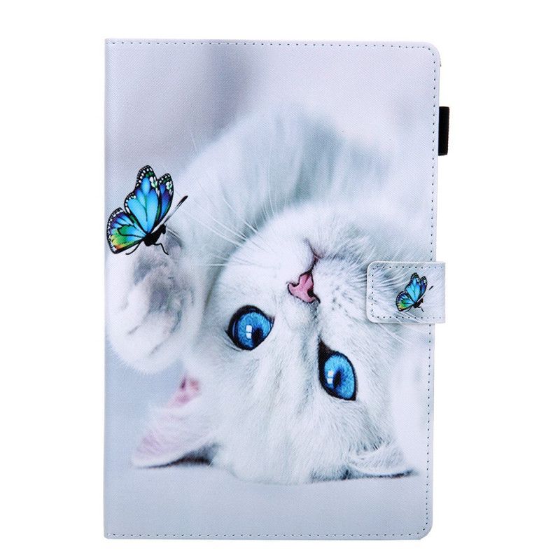 Flip Cover Samsung Galaxy Tab A 10.1 (2019) Hvid Sommerfugleserie