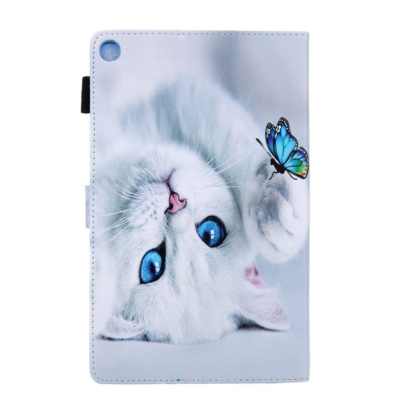 Flip Cover Samsung Galaxy Tab A 10.1 (2019) Hvid Sommerfugleserie