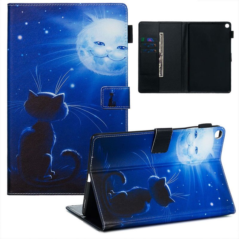 Flip Cover Samsung Galaxy Tab A 10.1 (2019) Kat I Måneskin