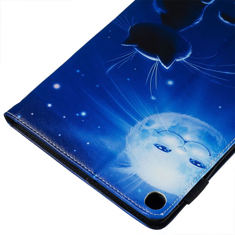 Flip Cover Samsung Galaxy Tab A 10.1 (2019) Kat I Måneskin