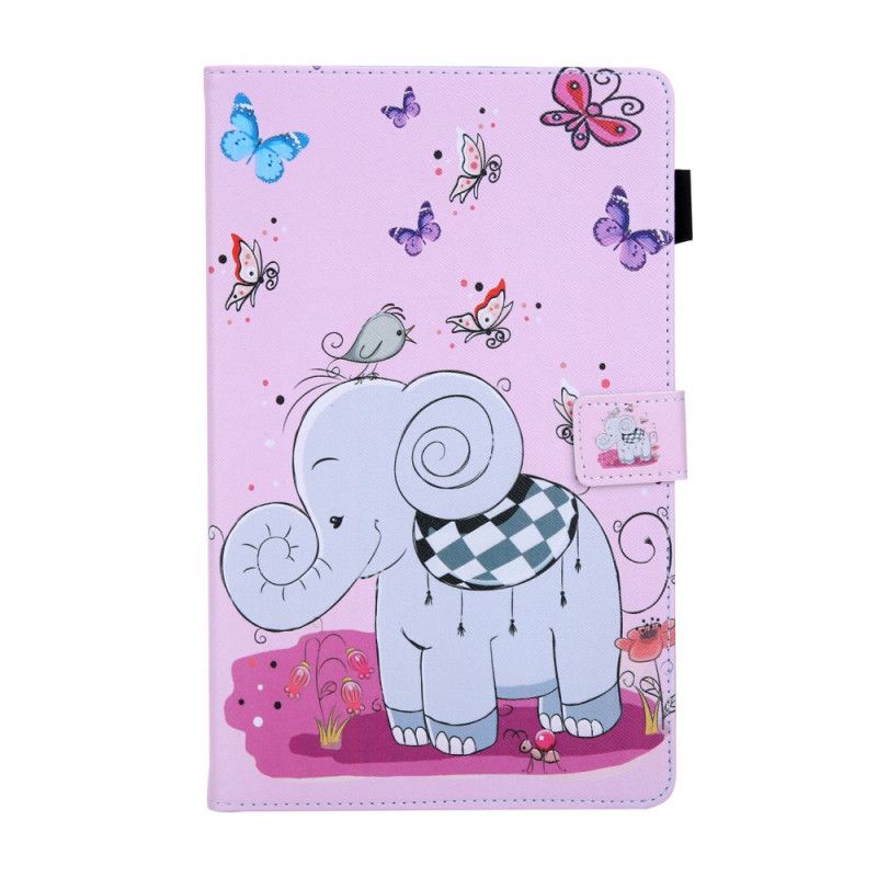 Flip Cover Samsung Galaxy Tab A 10.1 (2019) Lyserød Min Elefant