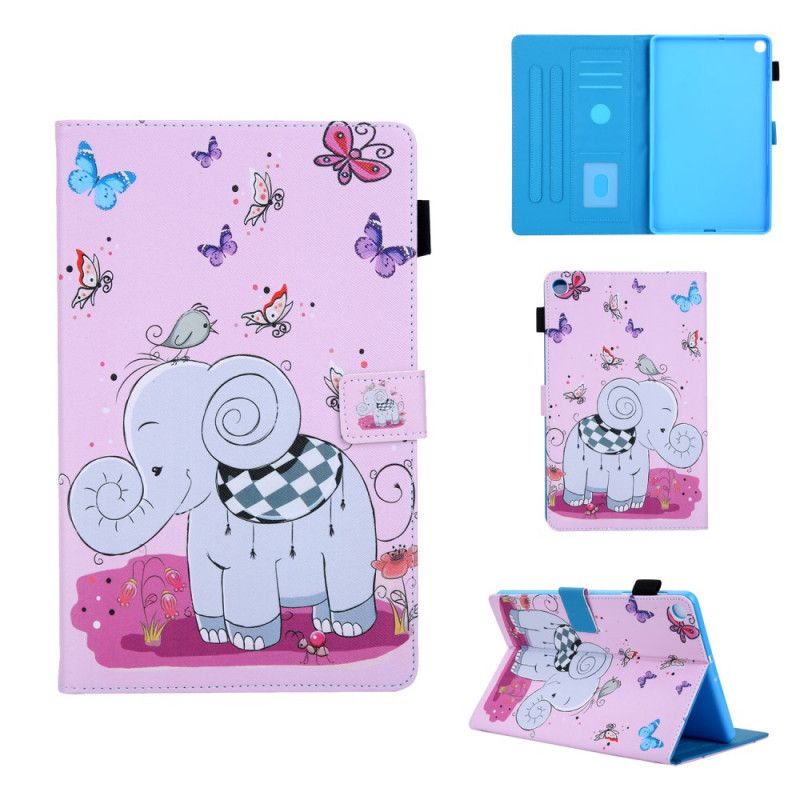 Flip Cover Samsung Galaxy Tab A 10.1 (2019) Lyserød Min Elefant