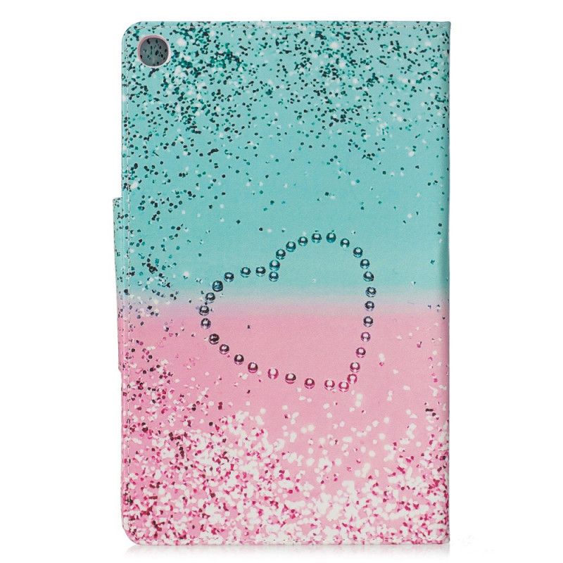 Flip Cover Samsung Galaxy Tab A 10.1 (2019) Mobilcover Glitterhjerte Med Design